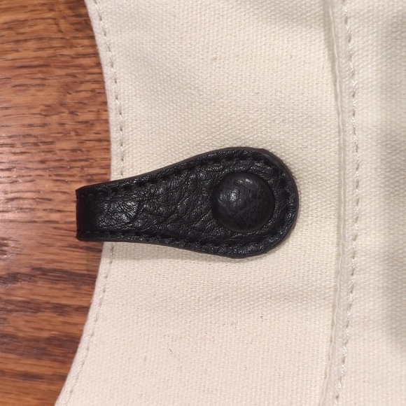 Ah-dorned Classic Canvas Messenger Bag With Black Trim And Gold Accents - Picture 2 of 12